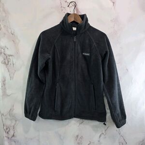 Columbia Jacket Womens Large Black Fleece Benton Springs Mock Full Zip